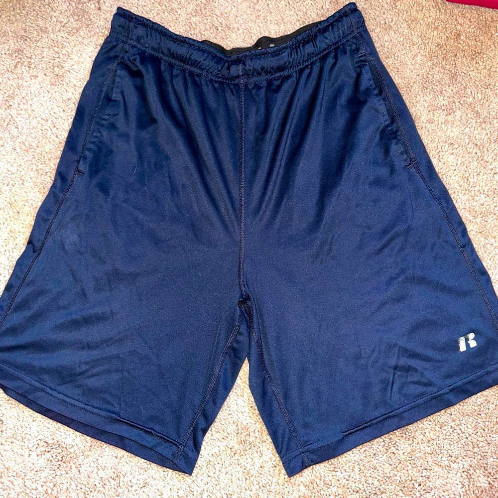 Dark blue athletic shorts